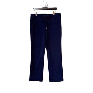 L-RL Sweatpants Navy Woman’s L WideLeg Drawstring Pockets